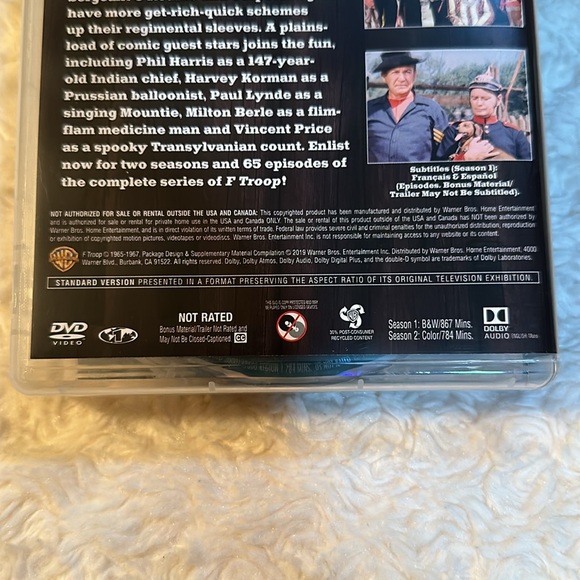 F TROOP: The Complete Series of
(NWT, Seasons 1 & 2, 65 Episodes, DVDs. - Picture 4 of 7